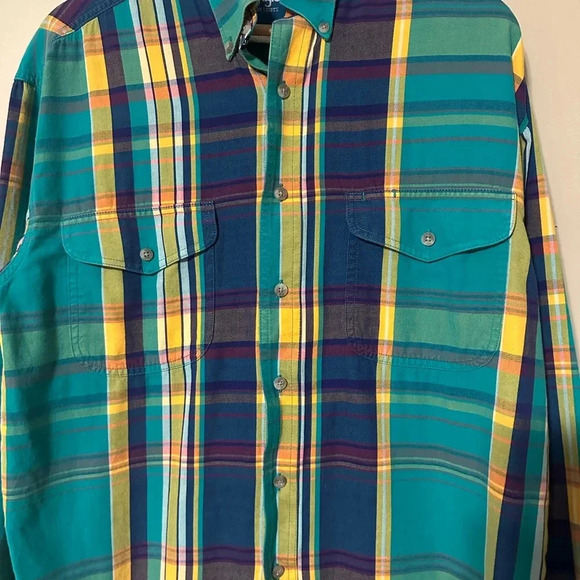 Vintage Wrangler Western Plaid Button-up Shirt Medium - Picture 4 of 4